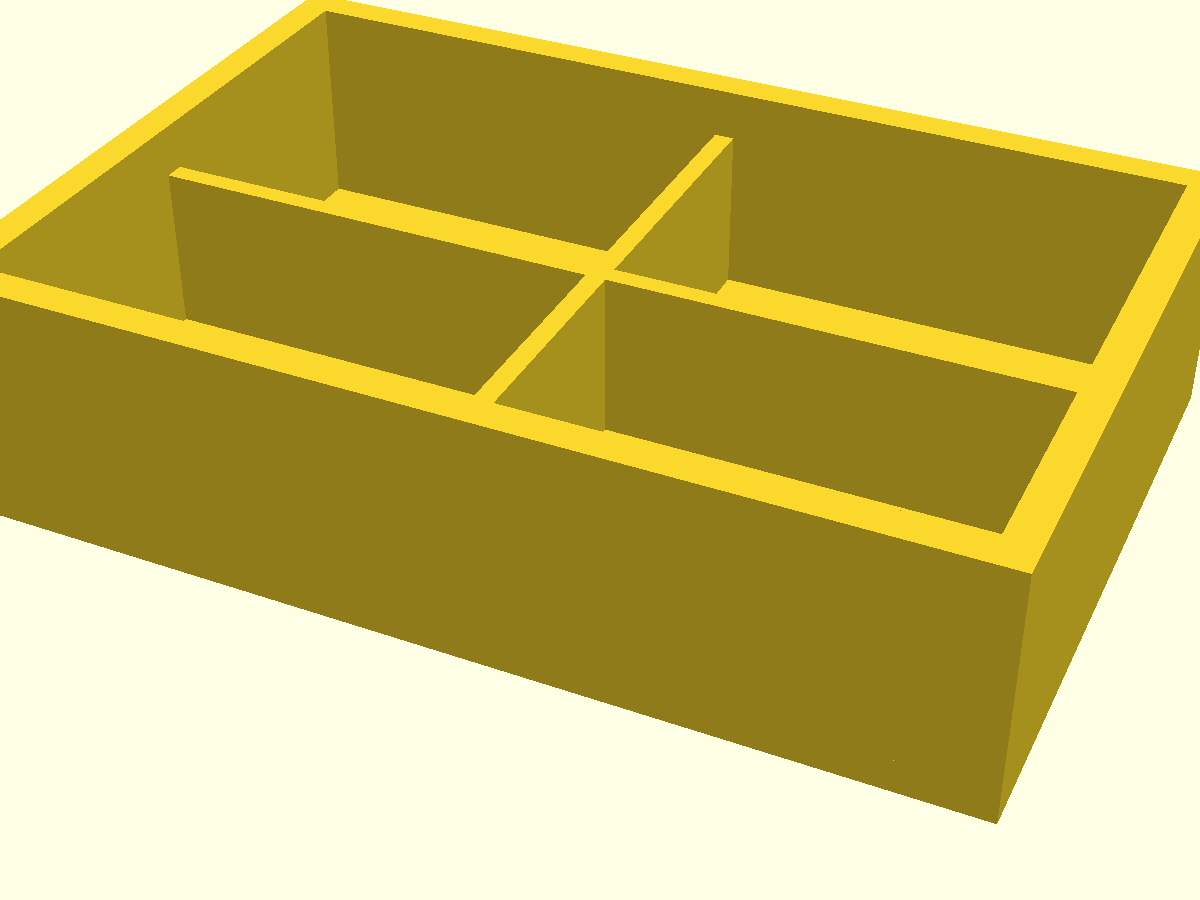 Boîte à Compartiments Paramétrique (Impression 3d gratuite) - Fichier STL Gratuit