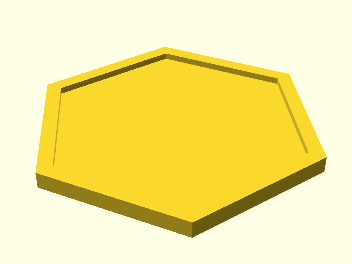 Sous-verre Hexagonal à Rebords (Impression 3d gratuite) - Fichier STL Gratuit