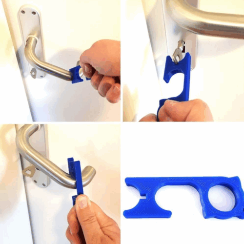 Porte-Clé anti contact ouverture de porte COVID-19 (Coronavirus) 2 Porte-Clé anti contact ouverture de porte COVID-19 (Coronavirus)